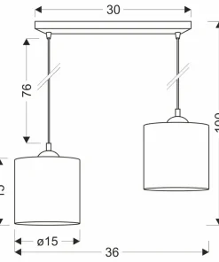 Dwupunktowa, rustykalna lampa wisząca nad stół 32-18328 LEGNO | Kaja*Sklep Kaja Sale