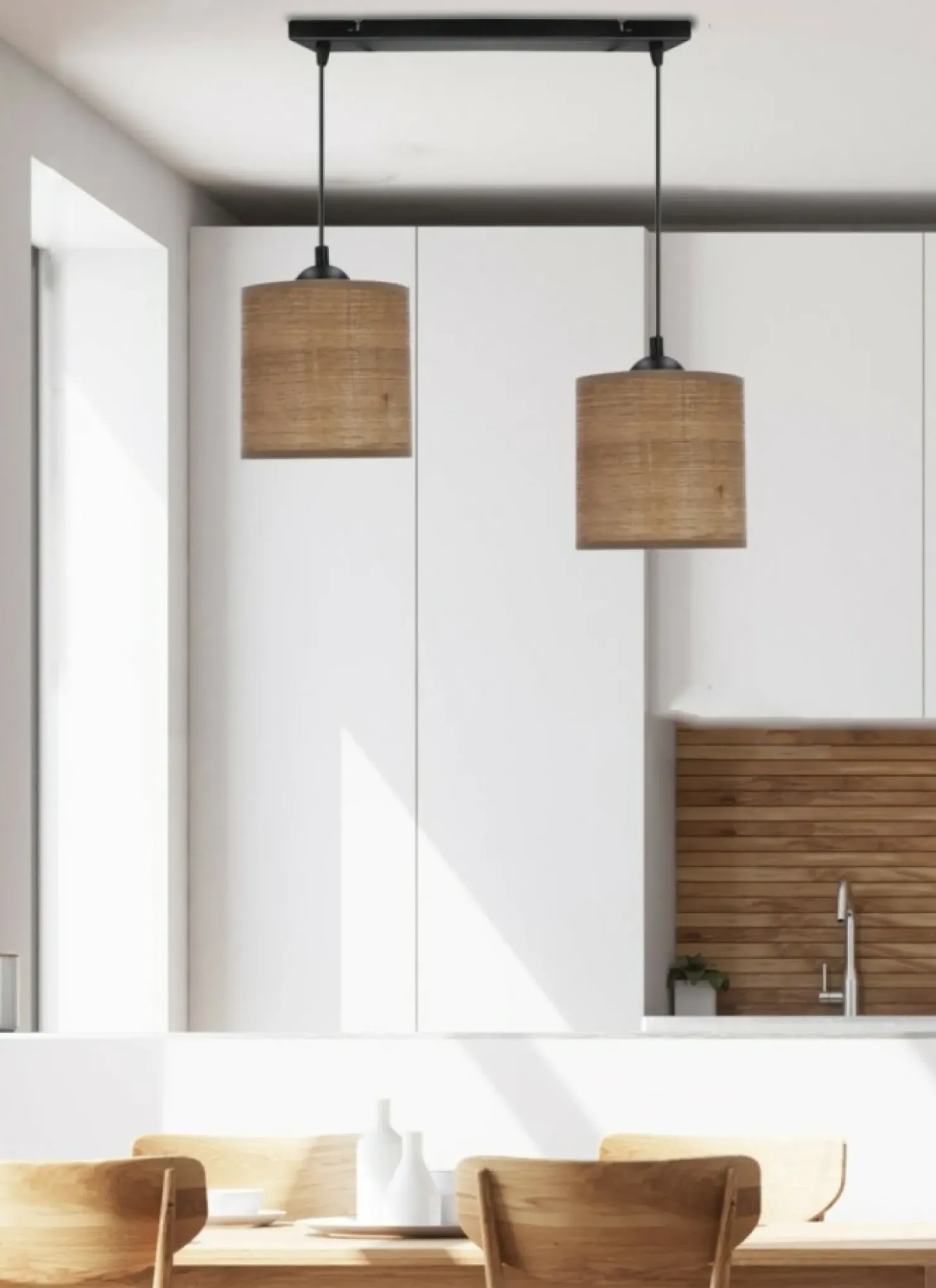 Dwupunktowa, rustykalna lampa wisząca nad stół 32-18328 LEGNO | Kaja*Sklep Kaja Sale