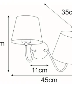 Dwuramienna, biała lampa z abażurami K-4024 SIENA WHITE | Kaja*Sklep Kaja Sale