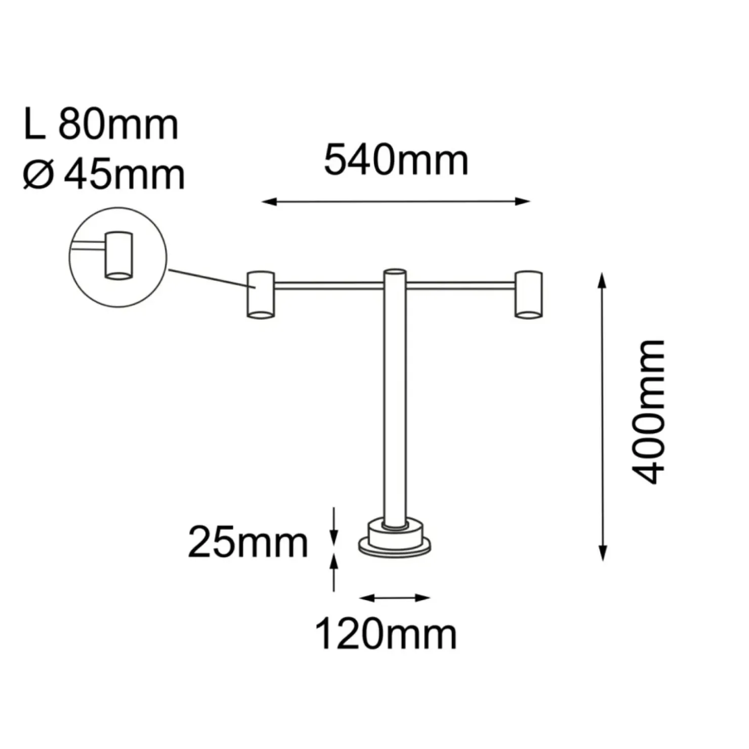 Dwuramienna lampa ogrodowa 40cm ANT 9921 NISEKO | Kaja Oświetlenie*Sklep Kaja Best