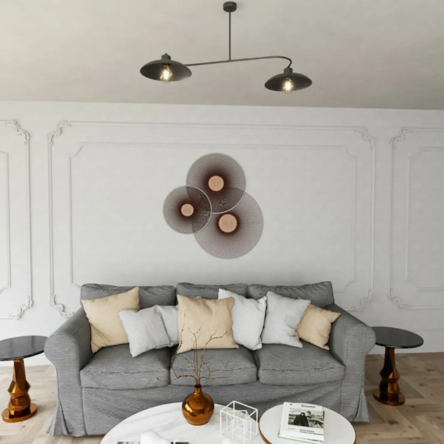 Dwuramienna lampa w stylu loftowym 1353/2 FOSTER 2 BLACK | Kaja*Sklep Kaja Best