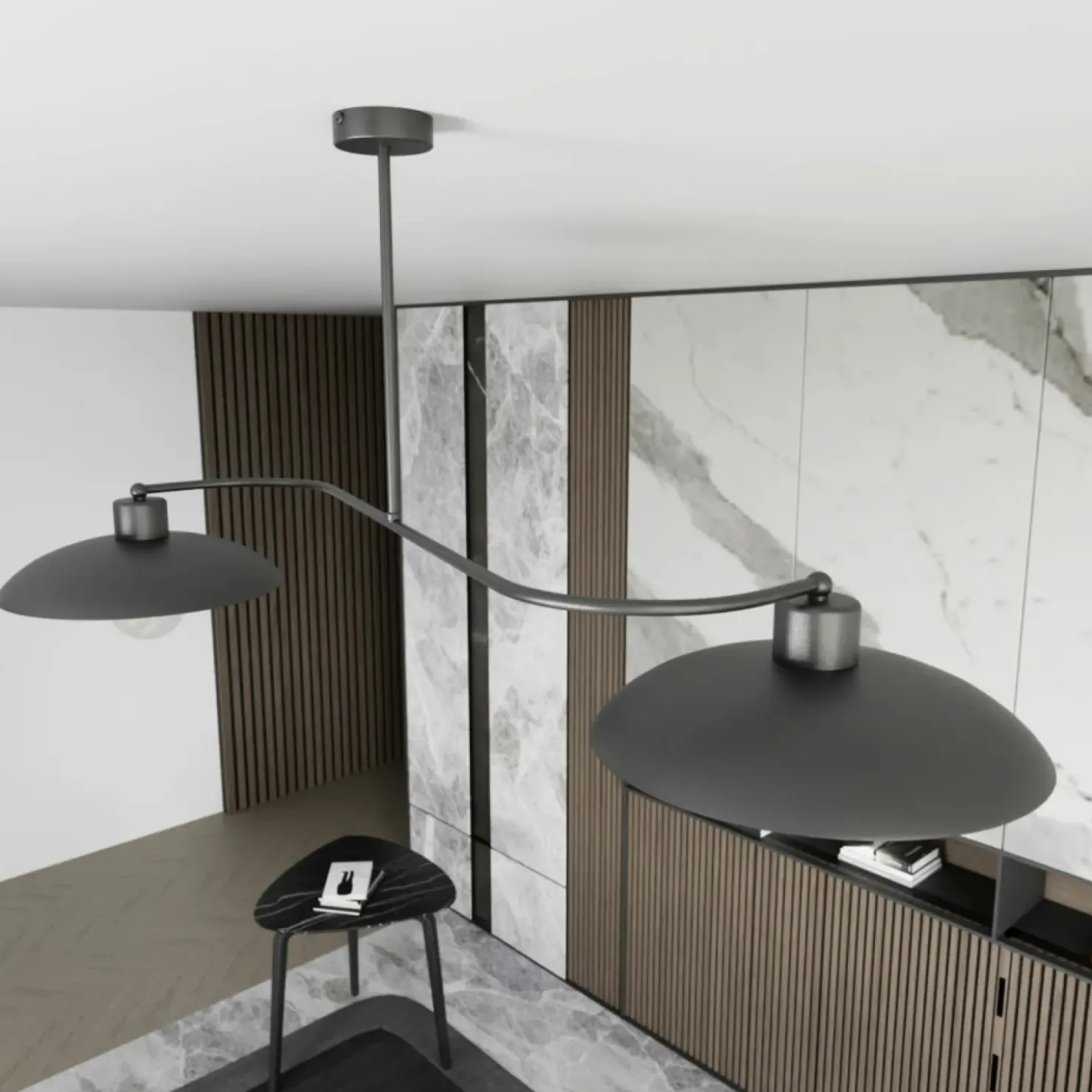 Dwuramienna lampa w stylu loftowym 1353/2 FOSTER 2 BLACK | Kaja*Sklep Kaja Best