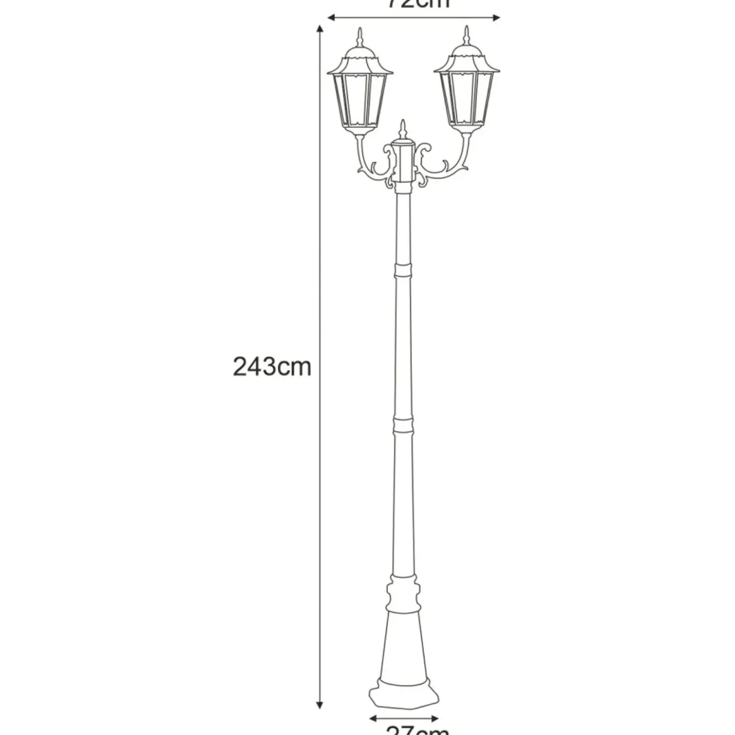 Dwuramienna lampa zewnętrzna K-7006A2/2 CZ/ZŁ LOZANA | Kaja*Sklep Kaja Store