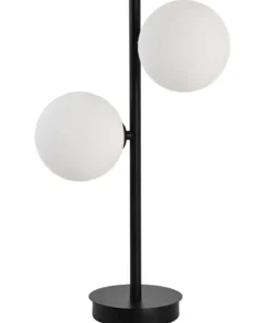 Dwuramienna lampka idealna na szafkę nocną LP-002/2T BK z serii DORADO*Sklep Kaja Store