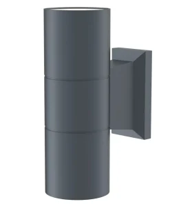 Dwustronna tuba ścienna, kinkiet elewacyjny O574WL-02GR z serii BOWERY*Sklep Kaja Clearance