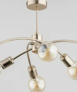 Outlet Sklep Kaja Efektowa, złota lampa sufitowa bez kloszy AL 63048 | Kaja