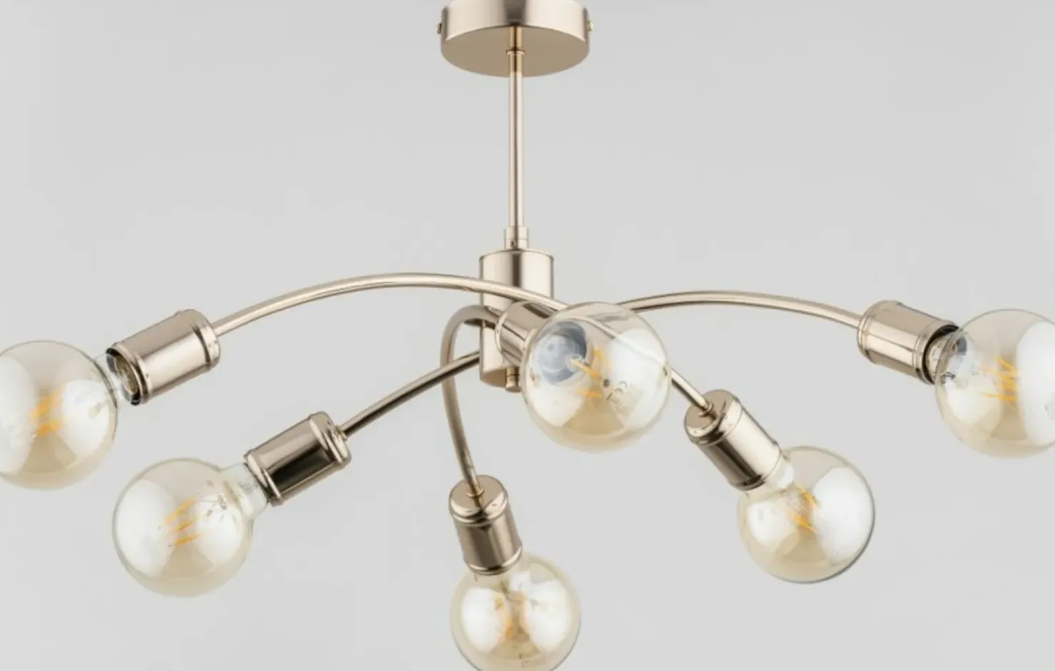 Outlet Sklep Kaja Efektowa, złota lampa sufitowa bez kloszy AL 63048 | Kaja