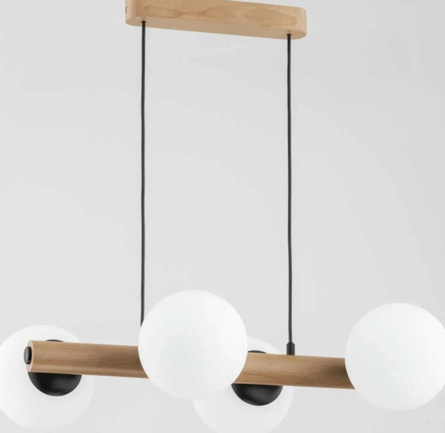 Flash Sale Sklep Kaja Efektowna drewniana lampa sufitowa na 4 żarówki AL 63095 | Kaja