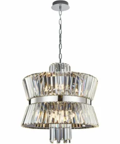 Clearance Sklep Kaja Efektowna, kryształowa lampa na łańcuchu ML0406 AURELIA | Kaja