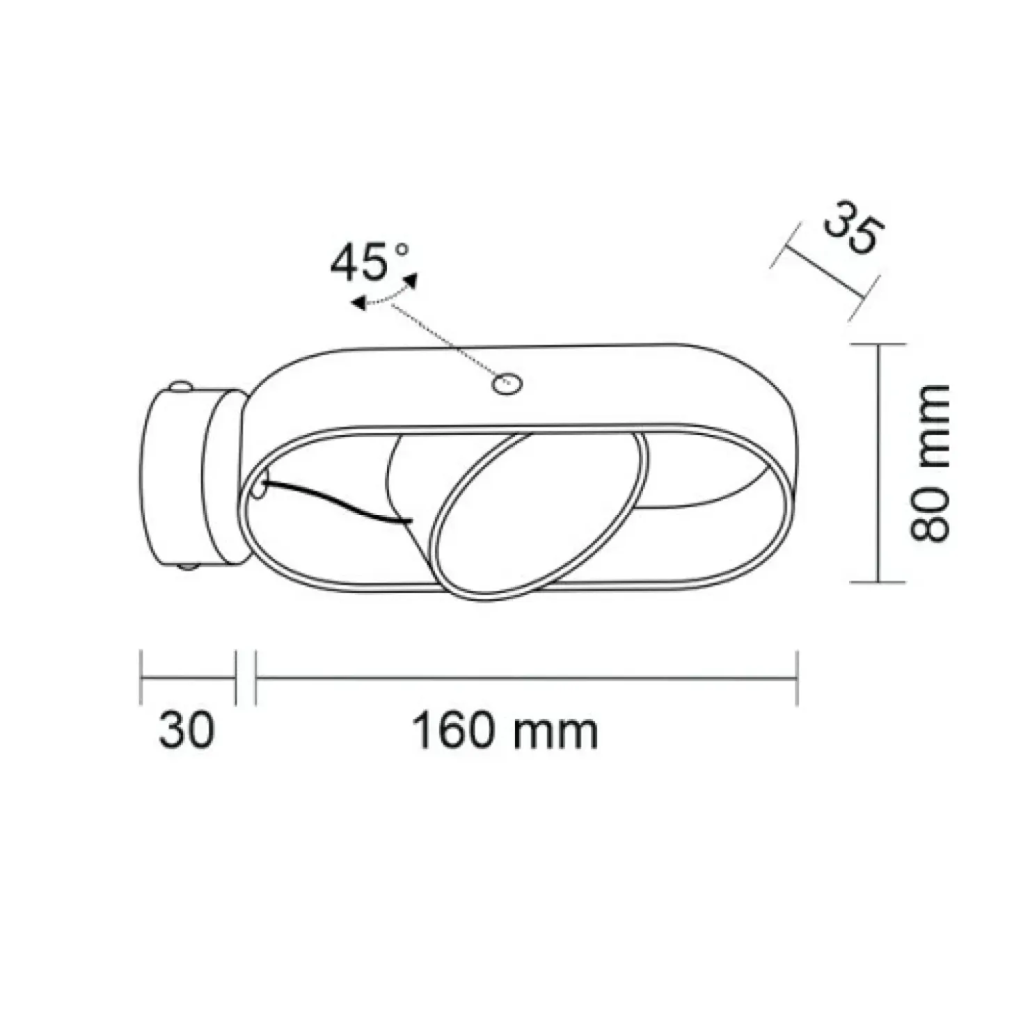 Efektowna lampa ścienna LED, neutralne światło ANT 8507 FUROKU | Kaja*Sklep Kaja Best