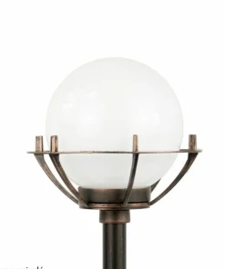 Efektowna lampa ogrodowa z kulistym kloszem K 5002/1/KPOl*Sklep Kaja Shop