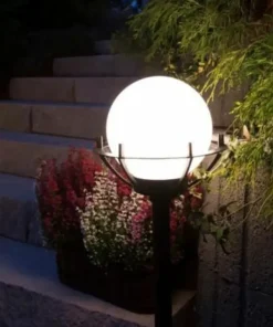 Efektowna lampa ogrodowa z kulistym kloszem K 5002/1/KPOl*Sklep Kaja Shop