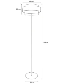 Efektowna lampa podłogowa z podwójnym abażurem K-5235 z serii GATO*Sklep Kaja Flash Sale