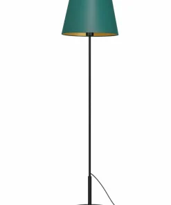 Efektowna lampa podłogowa, zielono-złoty abażur LX 3561 z serii ARDEN*Sklep Kaja Sale
