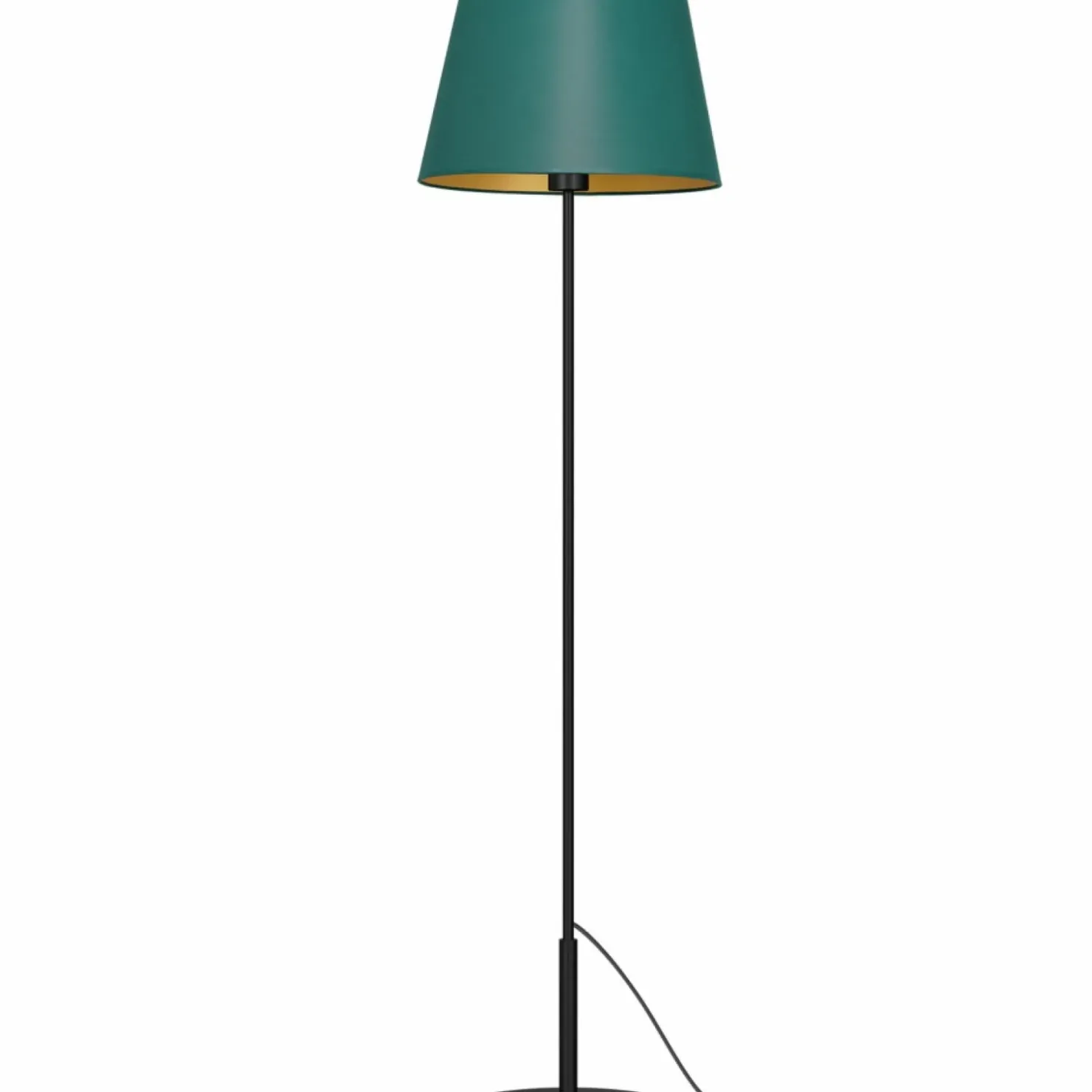 Efektowna lampa podłogowa, zielono-złoty abażur LX 3561 z serii ARDEN*Sklep Kaja Sale