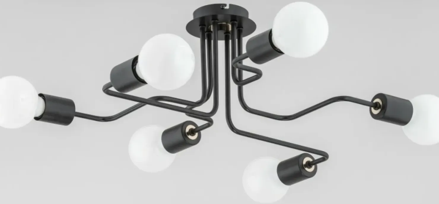 Fashion Sklep Kaja Efektowna lampa sufitowa do loftowych wnętrz AL 62184 | Kaja
