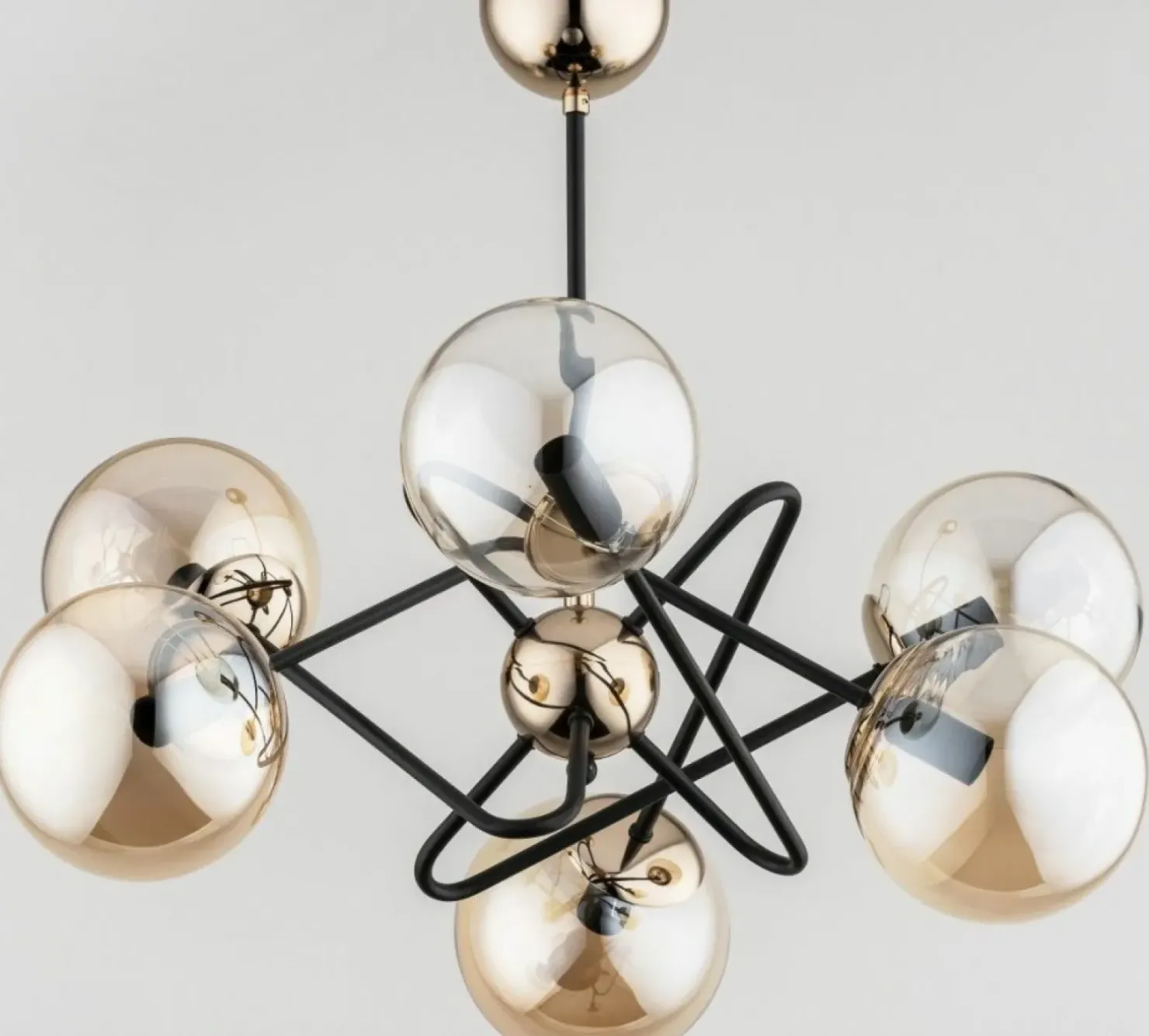Cheap Sklep Kaja Efektowna lampa sufitowa w czerni i złocie AL 63103 | Kaja
