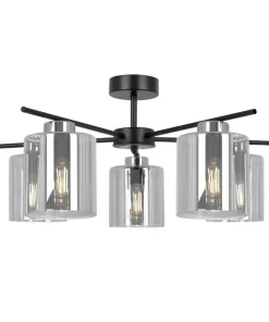 Flash Sale Sklep Kaja Efektowna lampa sufitowa ze srebrnymi elementami K-5527 z serii LUNA