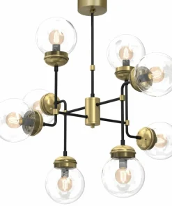 Online Sklep Kaja Efektowna lampa sufitowa ze mi elementami LX 1889 z serii HYDRO złoty