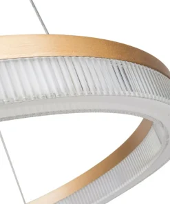 Outlet Sklep Kaja Efektowna lampa wisząca LP-033/1P L GD CRISTAL TRIANGLE MIDWAY | Kaja