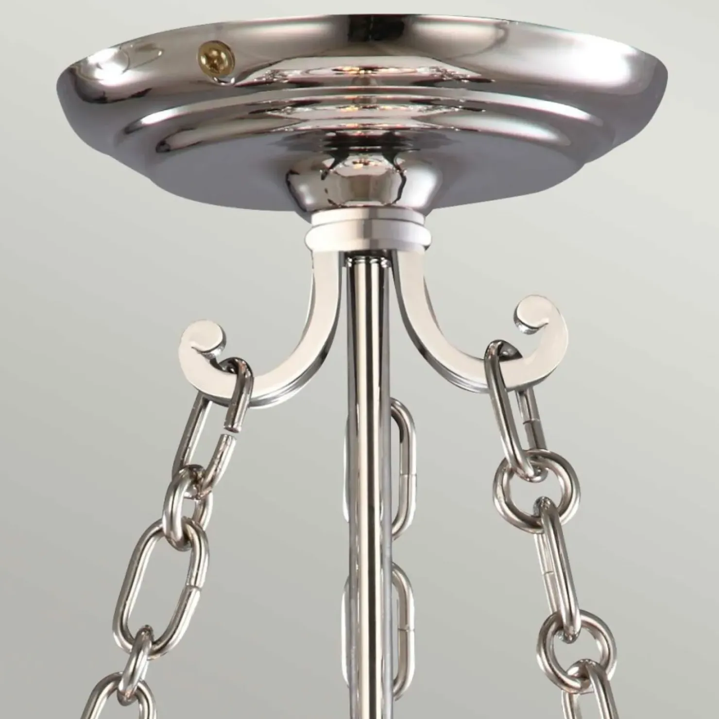 Efektowna lampa wisząca, srebrna FP-P-S-POL-NCKL z serii FINSBURY PARK*Sklep Kaja Cheap