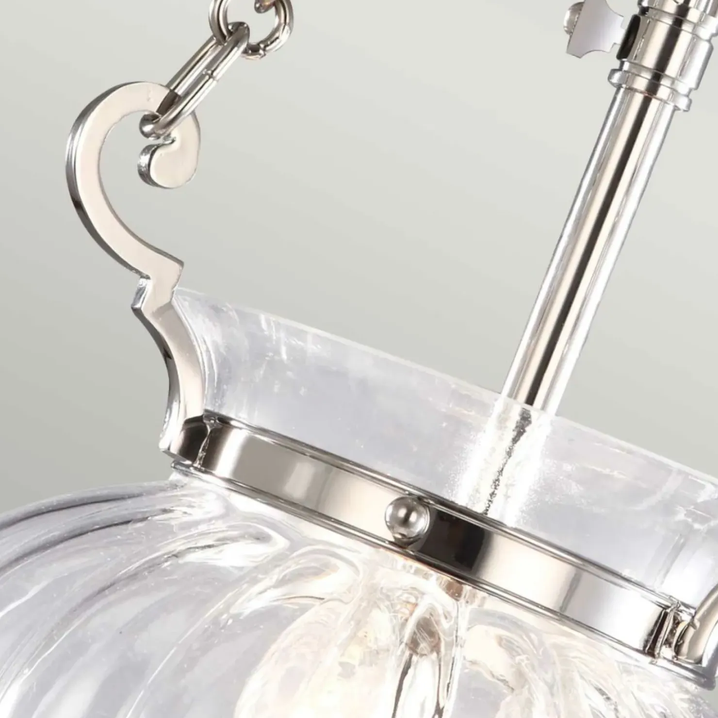 Efektowna lampa wisząca, srebrna FP-P-S-POL-NCKL z serii FINSBURY PARK*Sklep Kaja Cheap
