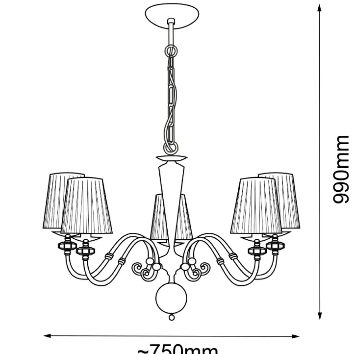Efektowna lampa wisząca w stylu glamour ANT 8679 LILOSA | Kaja*Sklep Kaja Best Sale