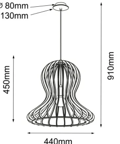 Online Sklep Kaja Efektowna lampa wisząca z abażurem w stylu eco ANT 5020 OCTO | Kaja