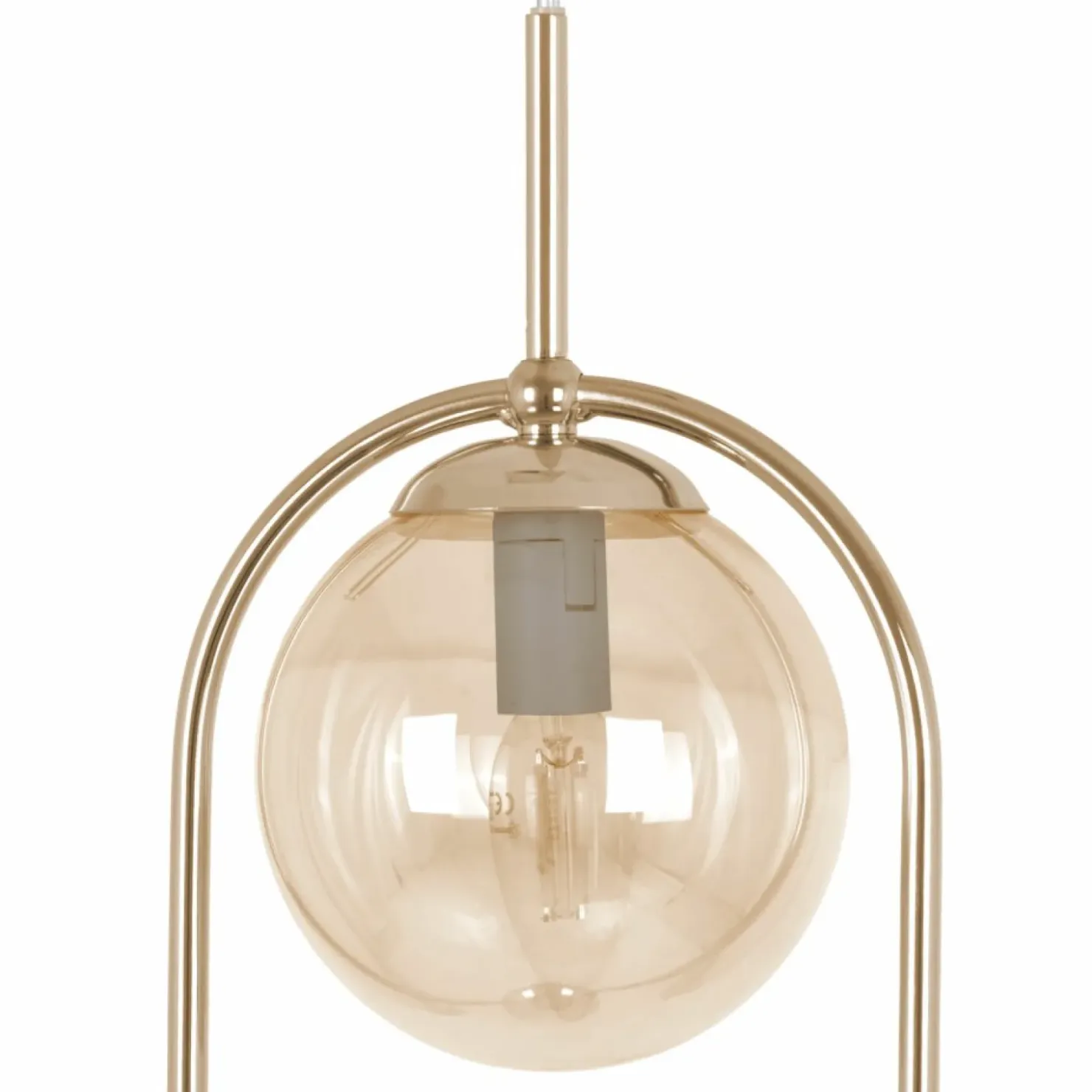 Efektowna lampa wisząca z bursztynowymi kloszami K-5397 z serii SVEN*Sklep Kaja Outlet