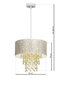 Efektowna lampa wisząca z kryształkami MLP6446 z serii ALMERIA | Kaja Oświetleni*Sklep Kaja Online