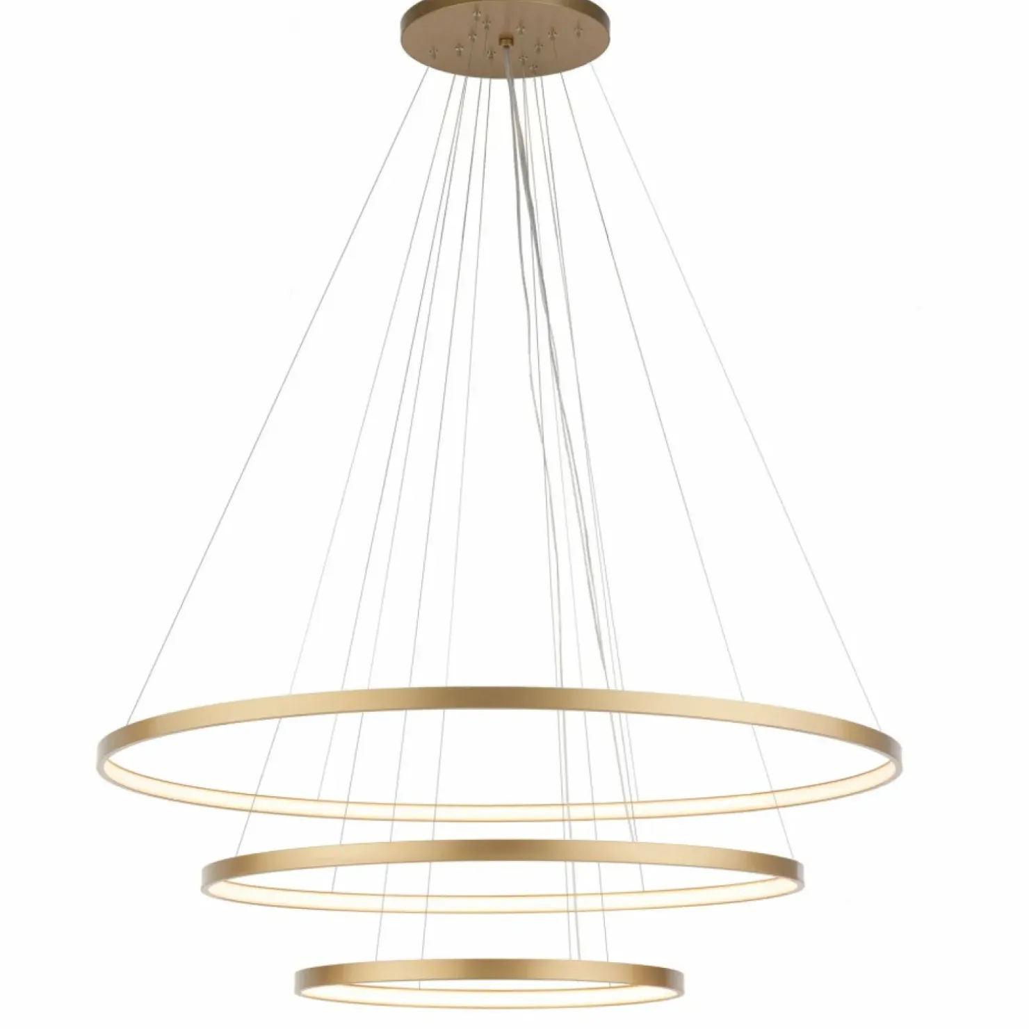 Store Sklep Kaja Efektowna lampa, złote koła ⌀117cm 4000K ANT 5421 z serii AGA