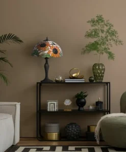 Efektowna lampka stołowa ze słonecznikami K-G16814 z serii SUNFLOWER*Sklep Kaja Cheap