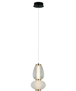 Best Sale Sklep Kaja Efektowna, ledowa lampa wisząca PND-74937-2-BK GASTEL | Kaja