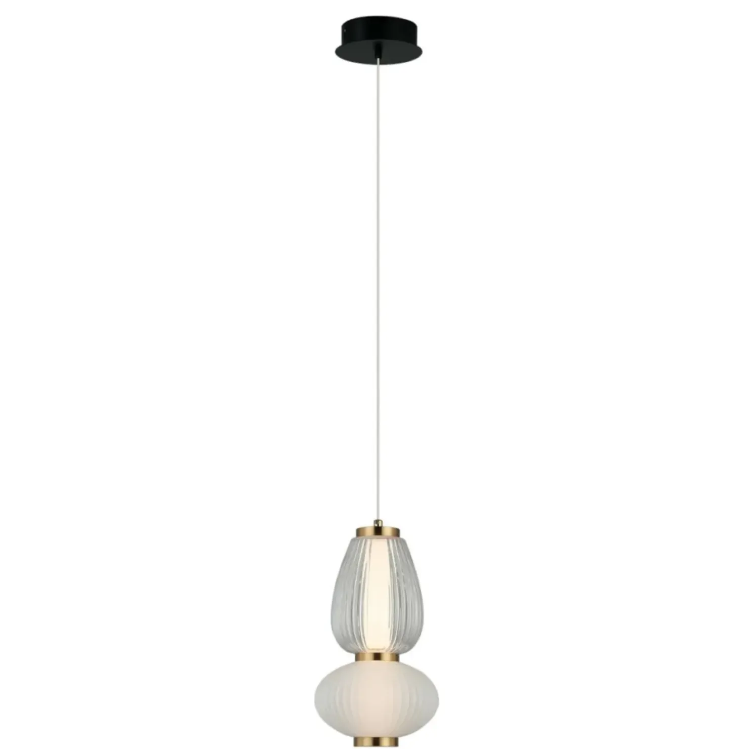 Best Sale Sklep Kaja Efektowna, ledowa lampa wisząca PND-74937-2-BK GASTEL | Kaja