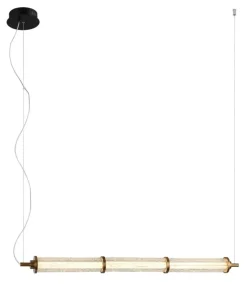 Best Sale Sklep Kaja Efektowna, pozioma lampa LED nad stół PND-26384-3-GD-CL SANPO | Kaja