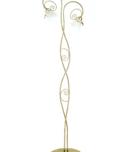 Efektowna, złota lampa podłogowa retro glamour LX 75 KOKARDA | Kaja*Sklep Kaja Store