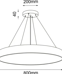 Clearance Sklep Kaja Efektowna, złota lampa wisząca ⌀80cm ANT 5094 SENGO | Kaja Oświetlenie