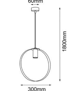 Outlet Sklep Kaja Efektowny, pojedynczy zwis GU10 ⌀30cm ANT 5152 ORTIGA | Kaja