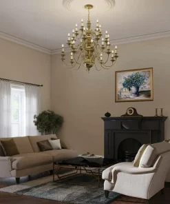 Efektowny żyrandol, złoty kolor HK-CAMBRIDGE25 z serii CAMBRIDGE*Sklep Kaja Discount