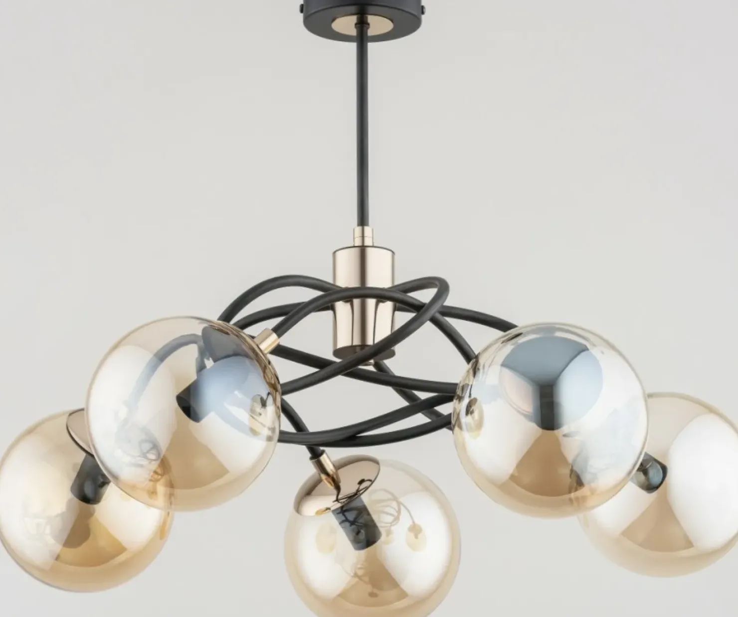 Cheap Sklep Kaja Ekstrawagancka lampa sufitowa w czerni i złocie AL 28555 | Kaja