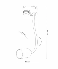 Elastyczna lampa do szyny jednofazowej TK 4955 TRACER | Kaja*Sklep Kaja Shop