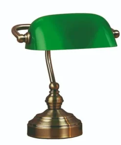 Elegancka bankierka z zielonym kloszem 105930 | Kaja Oświetlenie*Sklep Kaja Sale