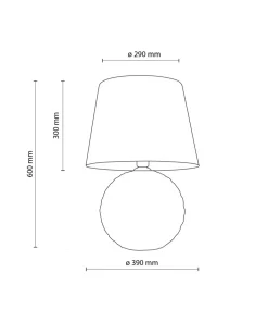 Elegancka, biała lampka stołowa TK 16046 SANTANA WHITE | Kaja*Sklep Kaja Sale