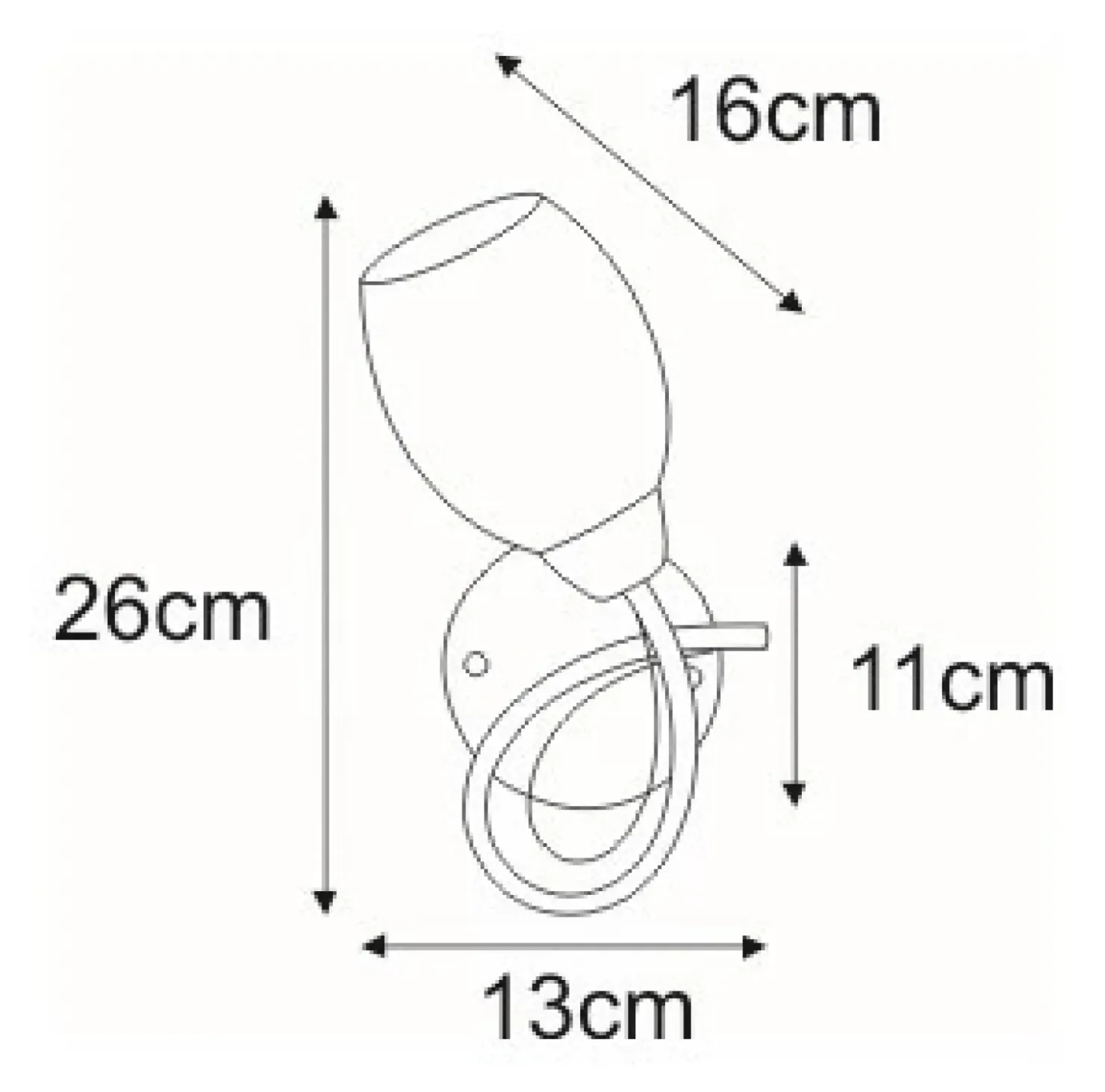 Elegancka, owana lampa ścienna K-JSL-6192/1W JERRY | Kaja*Sklep Kaja Outlet
