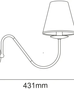 Elegancka, czarno-złota lampa ścienna ANT 4011 DERIA | Kaja*Sklep Kaja Store
