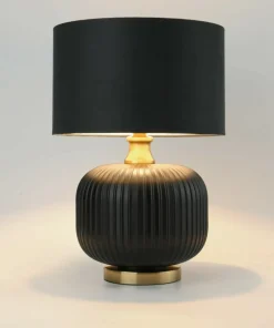 Elegancka, czarno-złota lampka stołowa LP-1515/1T SMALL z serii TAMIZA*Sklep Kaja Outlet