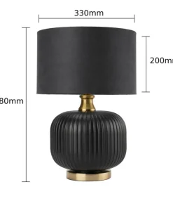 Elegancka, czarno-złota lampka stołowa LP-1515/1T SMALL z serii TAMIZA*Sklep Kaja Outlet