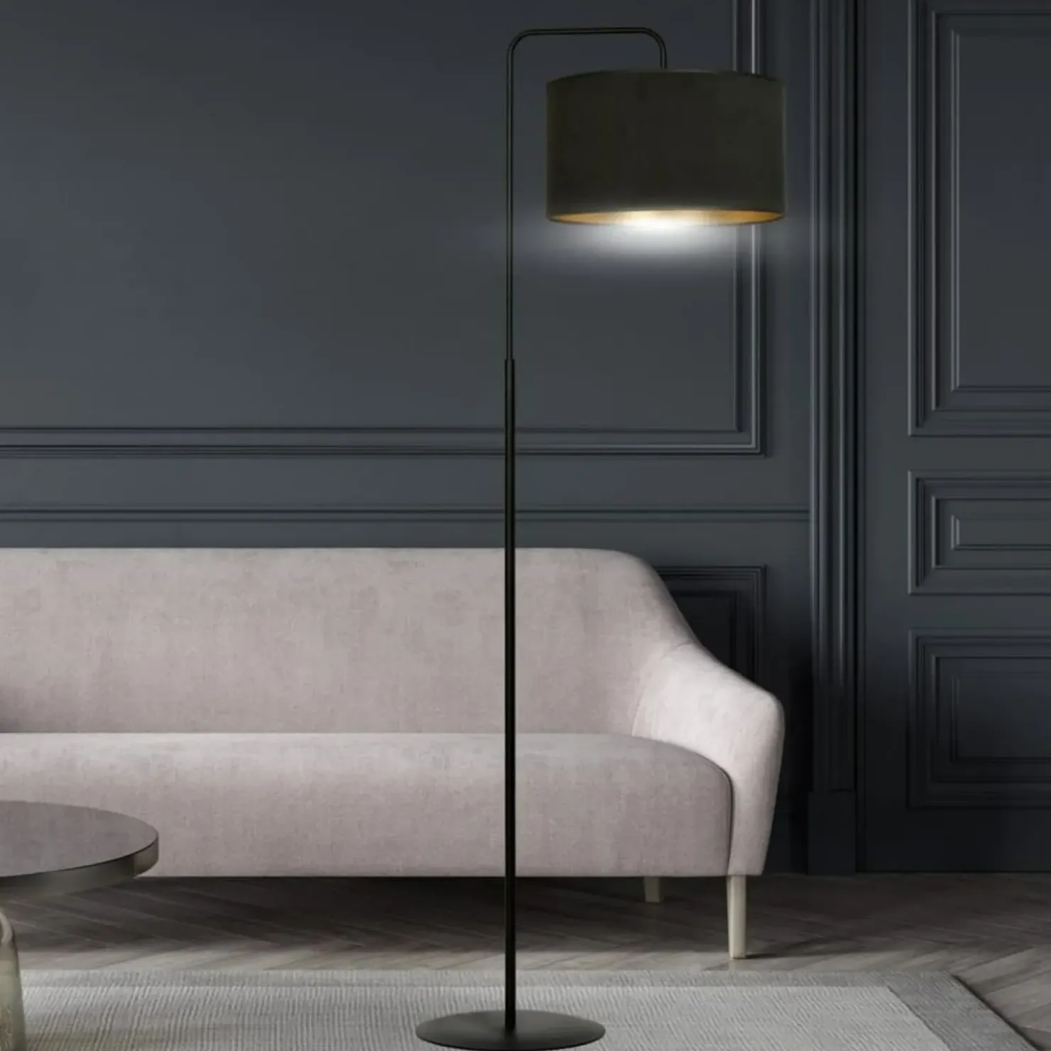 Elegancka, klasyczna lampa podłogowa do salonu 1054/LP1 HILDE | Kaja*Sklep Kaja Best Sale