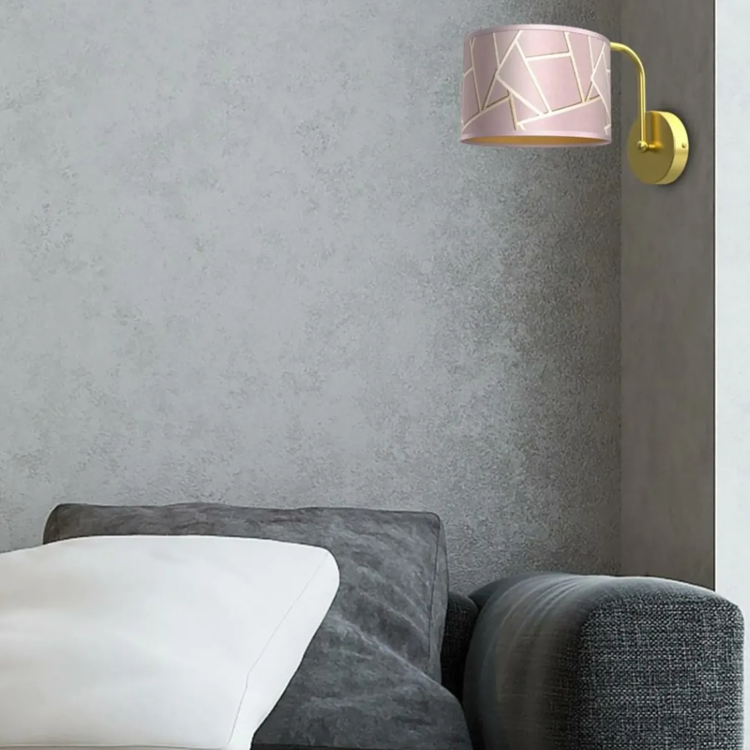 Elegancka lampa ścienna, różowy kinkiet MLP7583 z serii ZIGGY | Kaja Oświetlenie*Sklep Kaja Store