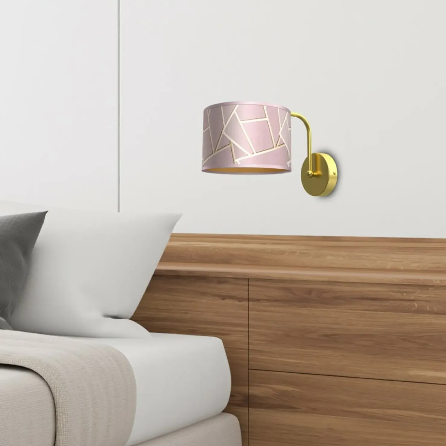 Elegancka lampa ścienna, różowy kinkiet MLP7583 z serii ZIGGY | Kaja Oświetlenie*Sklep Kaja Store